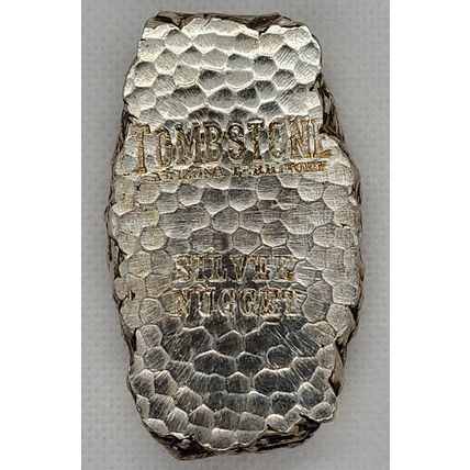 5 Oz Silver Collectible Scottsdale Mint Tombstone Nugget Bar