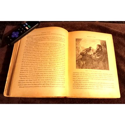 The Adventures Of Robinson Crusoe By Daniel Defoe Circa 1900 10" Tall Good Shape
