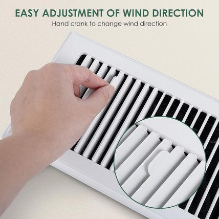Register Booster Fan 4"X10", 10-Speed Quiet Vent Fan with Negative Ion, Thermost