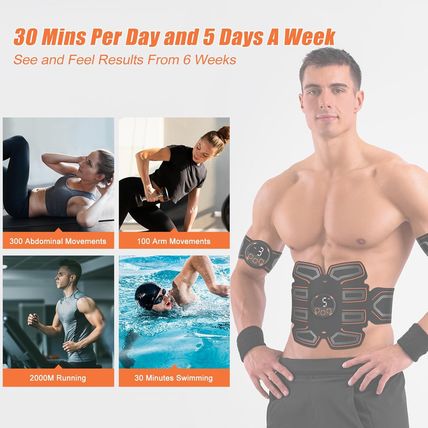 ABS Stimulator, Ab Toning Belt Trainer, Workout Equipment for Men & Women - BFB-