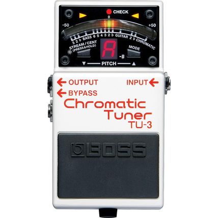 Boss TU-3 Chromatic Tuner Pedal Bundle with Power Supply, Instrument Cable, Patc