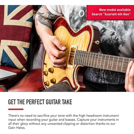 Focusrite Scarlett Solo 3Rd Gen USB Audio Interface for Guitarists, Vocalists, P