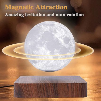 Levitating Moon Lamp, Magnetic Floating Moon Lamp Spinning Luna Night Light with