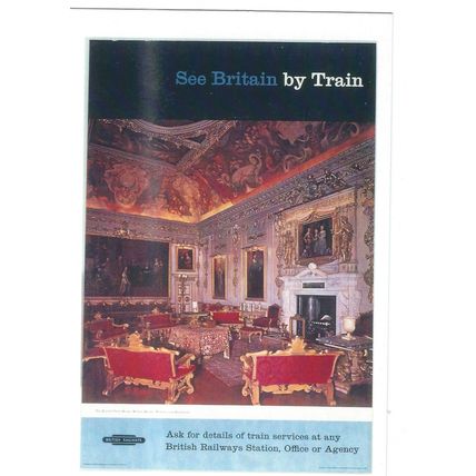 UK RAIL ADVERTISING BRITISH RAIILWAYS SEE BRITAIN BY TRAIN CARD NO 10314057