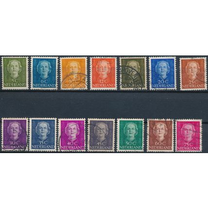 Queen Juliana En Face: 14 Values - Netherlands 1949/51 - Used Hinged