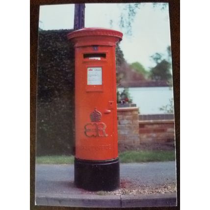 British Postbox Series No 65 E VIII R pillar box Ascot Berkshire used Postcard