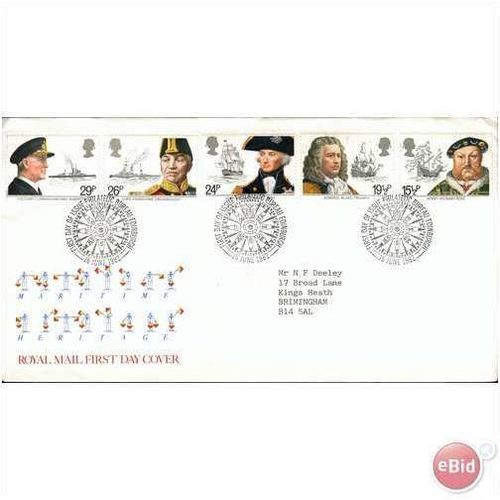 GB FDC 1982 - Maritime Heritage - Edinburgh Bureau SHS