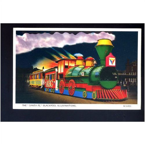 Blackpool WESTERN TRAIN TRAM Postcard by Valentine (M.4456)