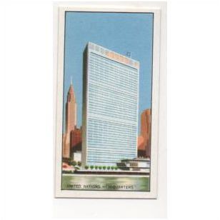 1954 Beaulah's of Boston Marvels of the World Trade card # 5 U. N. Headquarters