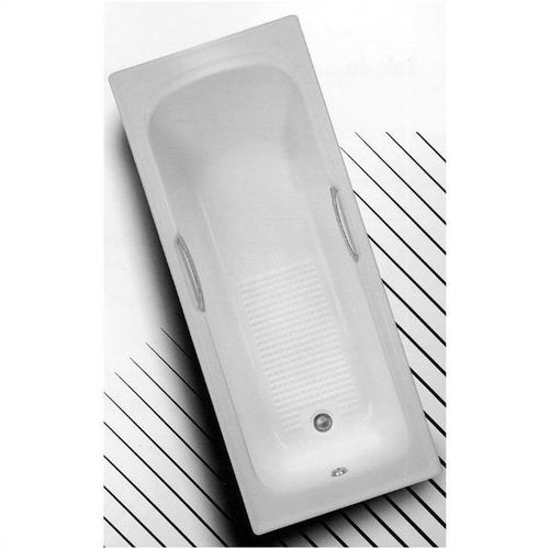 Trojan Granada 1500 x 700mm Chrome Twin Grip Bath in PEACH