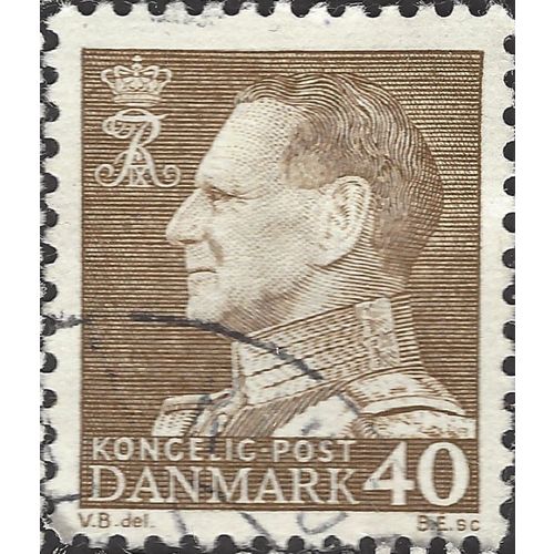 DENMARK, King Frederick IX, brown 1965, 40ore