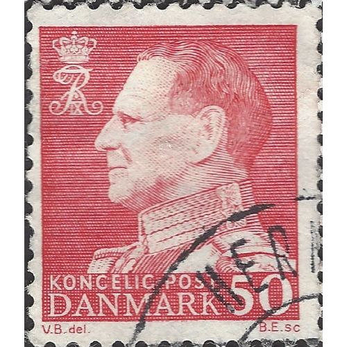 DENMARK, King Frederick IX, red 1965, 50ore