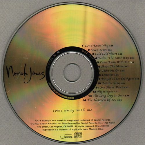 Norah Jones - Come Away With Me (CD, Album, Club) 2002