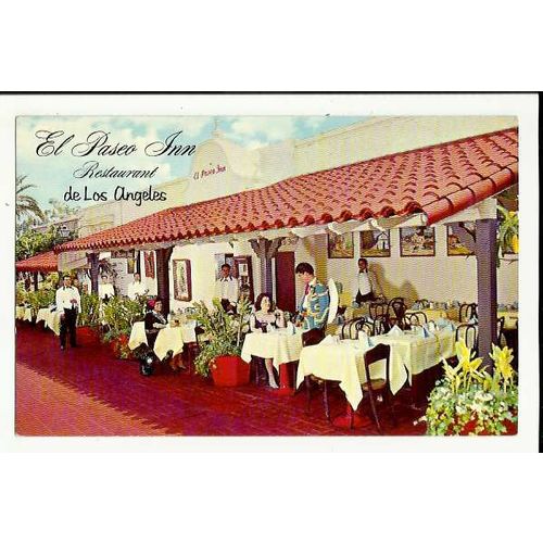 Advertising EL PASEO INN RESTAURANT Los Angeles Postcard