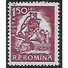 Mi 1882 A: 1 L. 50 reddish purple Definitive: Iron-works, comb perf. 14¼:14