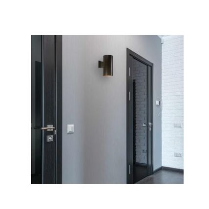 Volume Medium 1-Light Antique Bronze Aluminum Integrated LED In/Outdoor Sconce