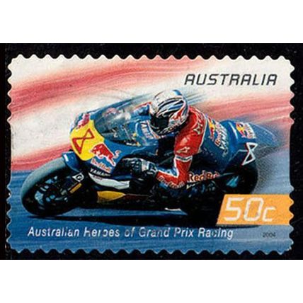 Australia 2004 Heroes of Grand Prix Racing 50c Used P&S Stamp Red Bull