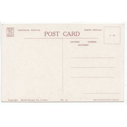 The Sistine Madonna Medici Society Religous Art Postcard 22
