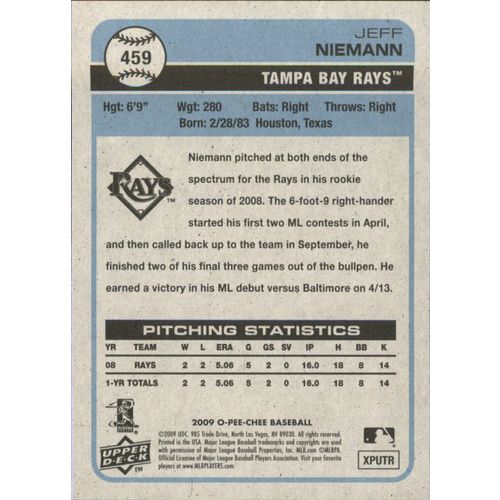 2009 O Pee Chee Baseball Jeff Niemann