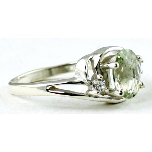 Green Amethyst (Prasiolite), 925 Sterling Silver Ring, SR176