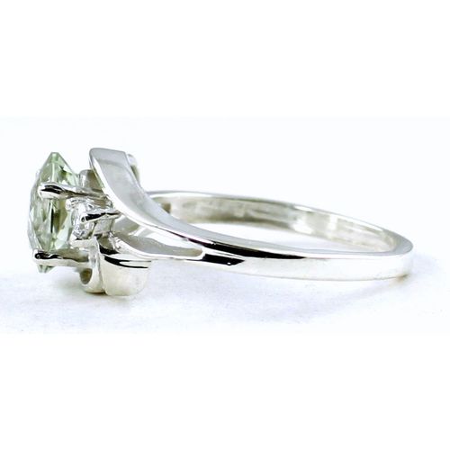 Green Amethyst (Prasiolite), 925 Sterling Silver Ring, SR176