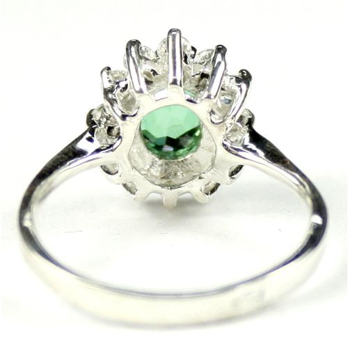Russian Nanocrystal Emerald, 925 Sterling Silver Ring, SR235