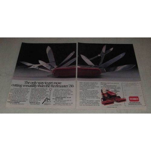 1987 Toro Reelmaster 216 mower Ad - More Cutting Versatility