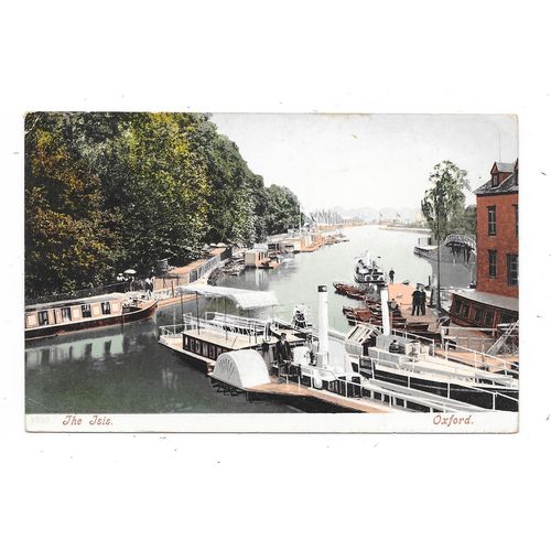 NICE PRINTED POSTCARD OF THE ISIS OXFORD POSTED 1904 ( PADDLE STEAM YACHT) (671)