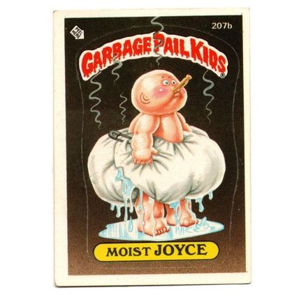 Vintage 1986 Topps Garbage Pail Kids #207b Moist Joyce