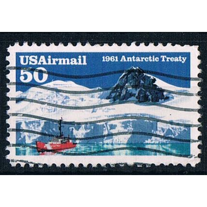 USA 1991 SGA2587 usa21 30th Anniv. Of Antartic Treaty 50c Used Stamp