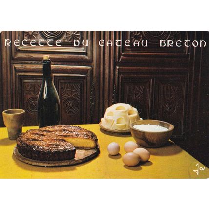 Recette du gateau Breton Postcard unused VGC