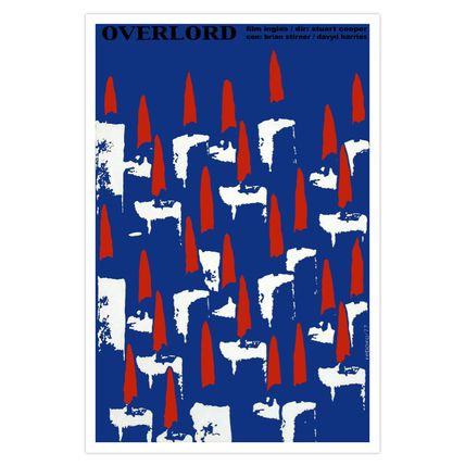 Movie Poster decor on Cardboard.OVERLORD.British.UK art by Stuart Cooper