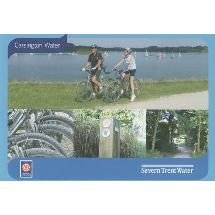 Carsington Water Severn Trent Bicycles Cyclist Advertising Postcard