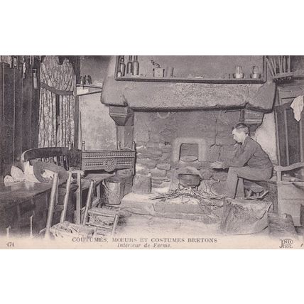 Costumes Moeurs Bretons De Ferme French Fashion Postcard