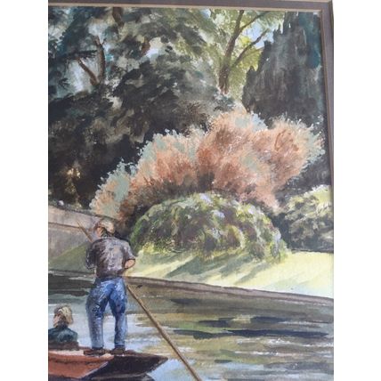 Original Watercolour Painting By Fred Williams “Cambridge The Backs”