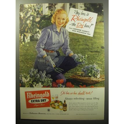 1954 Rheingold Extra Dry Beer Advertisement - My beer is Rheingold