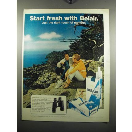 1972 Belair Cigarettes Advertisement