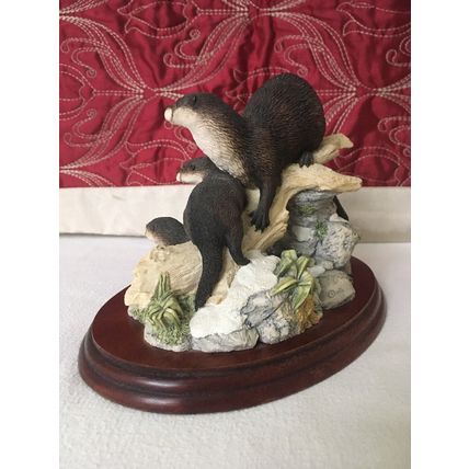 Border Fine Arts Limited Edition Late Thaw by Ayres MTR07 1994 1979/2000 Otters