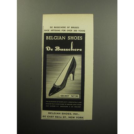 1957 De Busschere Secret Shoes Advertisement - Belgian Shoes
