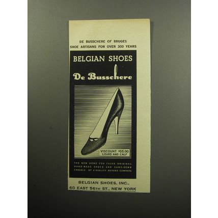 1957 De Busschere Viscount Shoes Advertisement - Belgian Shoes