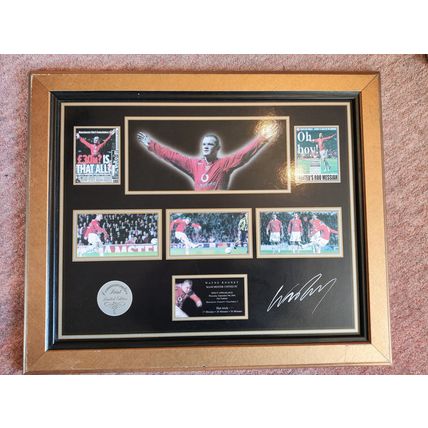 Limited Edition, Commemorative, Signed, Print, Wayne Rooney, Manchester United