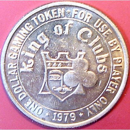 King Of Clubs. $1 Casino Token. Sparks, NV. P16.