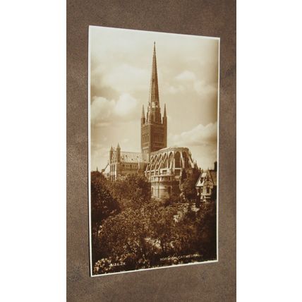 Valentines Real Photographic Postcard - The Cathedral, Norwich - Norfolk