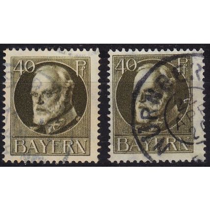 GERMANY Bayern Bavaria [1914] MiNr 0100 I, II ( O/used ) [04]
