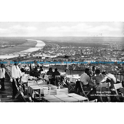 R053086 Blick auf Wien vom Kahlenberg Restaurant. RP. 1955