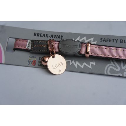 ROGZ URBAN Safety Breakaway Cat Collars With Soft Back & Rose Gold Detail & Tags