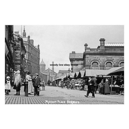 pt0586 - Market Place , Burnley , Lancashire - print 6x4