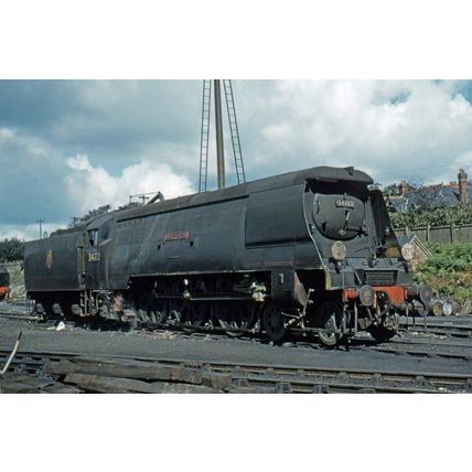 pu2603 - Hampshire - Engine No.34102, at Bournemouth Shed - print 6x4