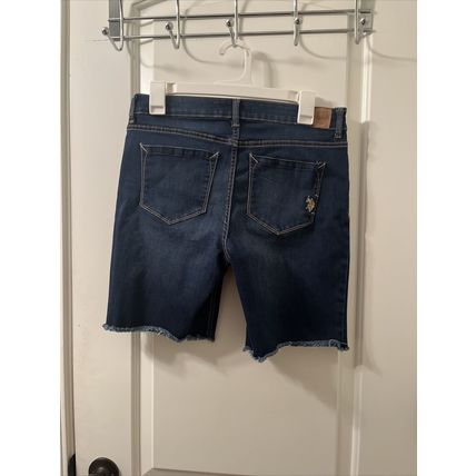 U.S. Polo Assn. Blue Denim Jean Cut Off Shorts Pockets Women's Size 8 Slim Fit