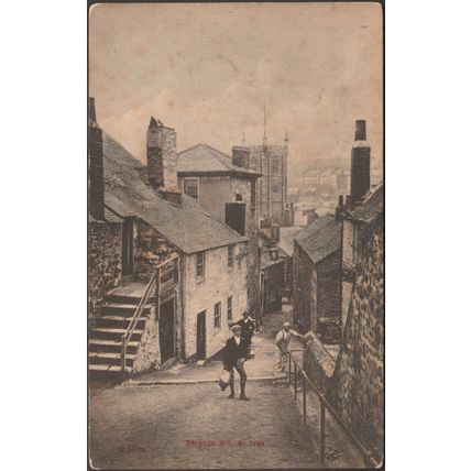 Barnoon Hill, St Ives, Cornwall, c.1905 - Stengel Postcard